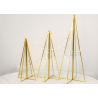 Buy cheap Glass cone tower craft ornaments Christmas glass box decoration Gold border sanding geometric glass crafts in stock from wholesalers