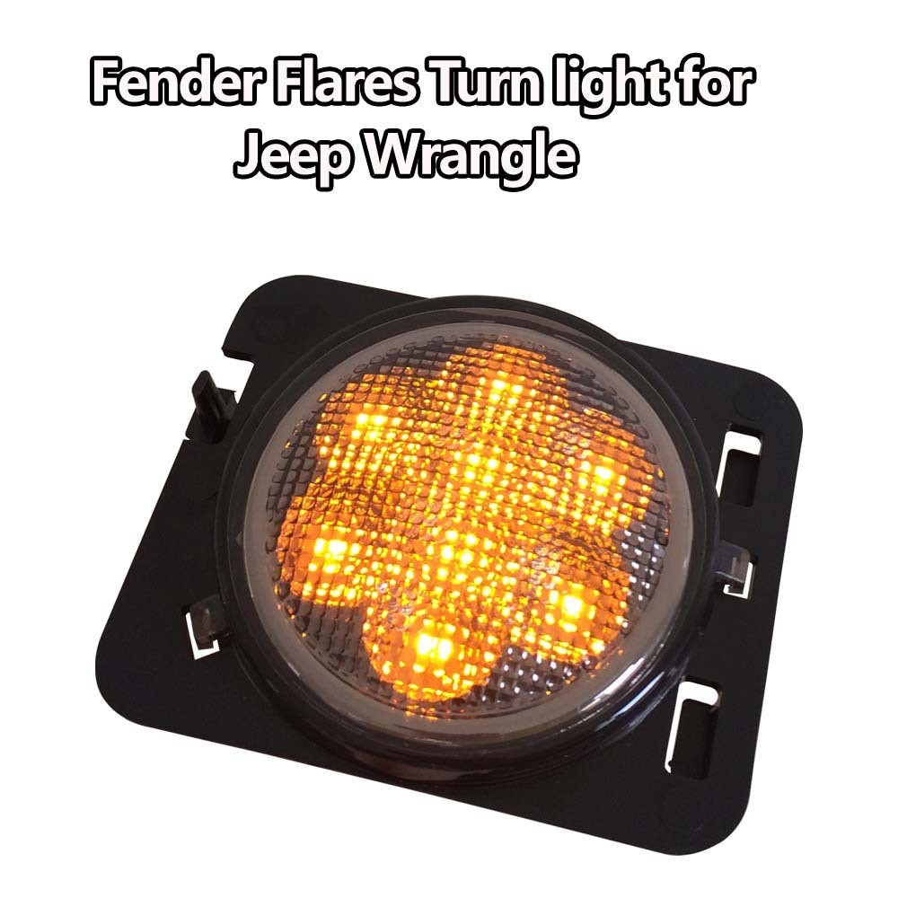 Diecast Aluminum Housing IP67 Waterproof Amber Turn Signal LED Tail Lights For Jeep Wrangler JK