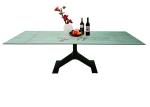 Buy cheap 2.5 Meter Tempered Glass Dining Table With HPL Laminate For 10-12 Seats from wholesalers