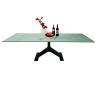 Buy cheap Ceramic Topped Extension Dining Table 2.1 Meter Stainless Base Customized Color from wholesalers