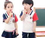 Summer Short Sleeve Teen School Uniform Comfortable Hit Color Shoulder Stitching