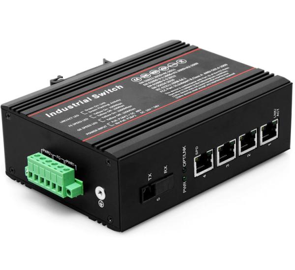 Buy cheap WDM Industrial Switch support POE 1*100M fiber port 4*10 / 100M rj45 ports from wholesalers