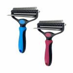 Pet 2-In-1 Detangling Grooming Comb Cat Hair Cleaner Removal Dense Toothed Dog