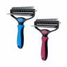 Buy cheap Pet 2-In-1 Detangling Grooming Comb Cat Hair Cleaner Removal Dense Toothed Dog Rake Brush from wholesalers