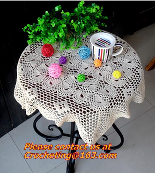 Buy cheap round crochet tablecloth white round tablecloths, multi-purpose towel towel fabric sofa from wholesalers