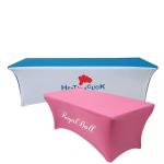 250G Polyester Pop Up Trade Show Table Throw Table Cover Cloth With Logo ODM