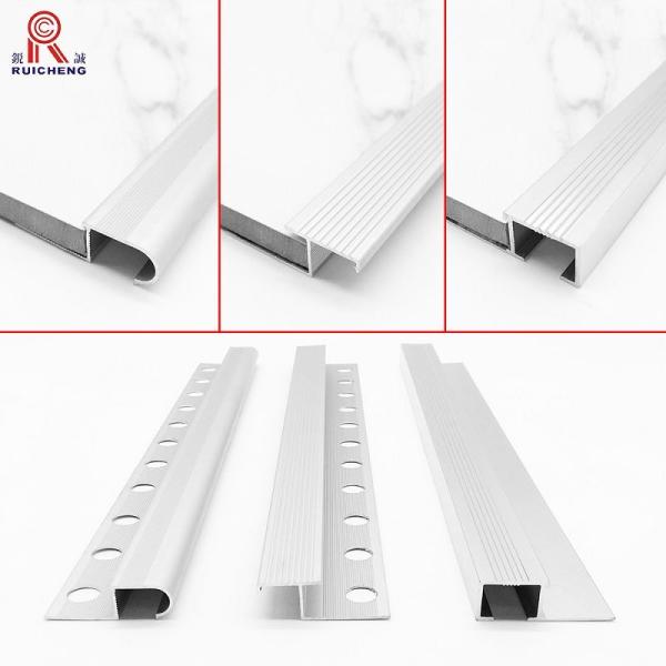 Buy cheap Gold Grooved Aluminum Step Edge Trim Stair Tread Anti Slip Inserts Anodized from wholesalers