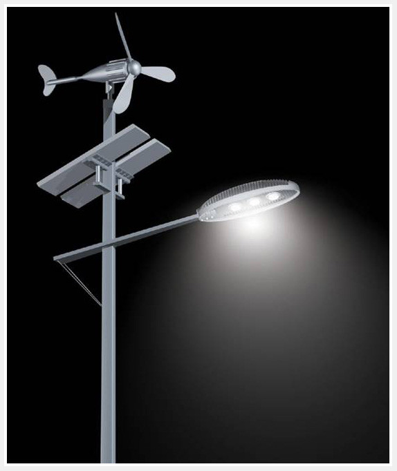 Solar Powered LED Street Lights, Aluminum + PC Material, IP65 Waterproof Rating