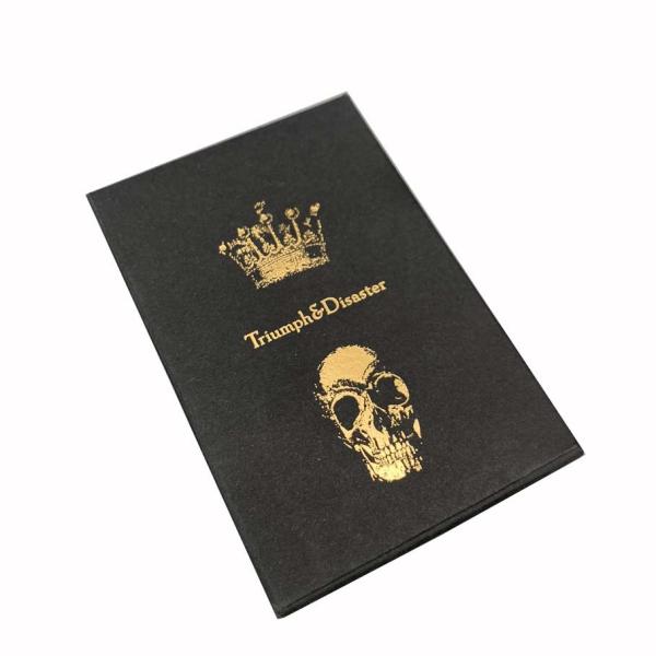 Buy cheap Customized Logo Gold Foil Printed 310gsm German Black Core Paper With Gold Gilded Edges from wholesalers