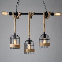 Buy cheap Loft Industrial Iron Metal Cage Ceiling Light Cord E27 Antique Rust Lights product