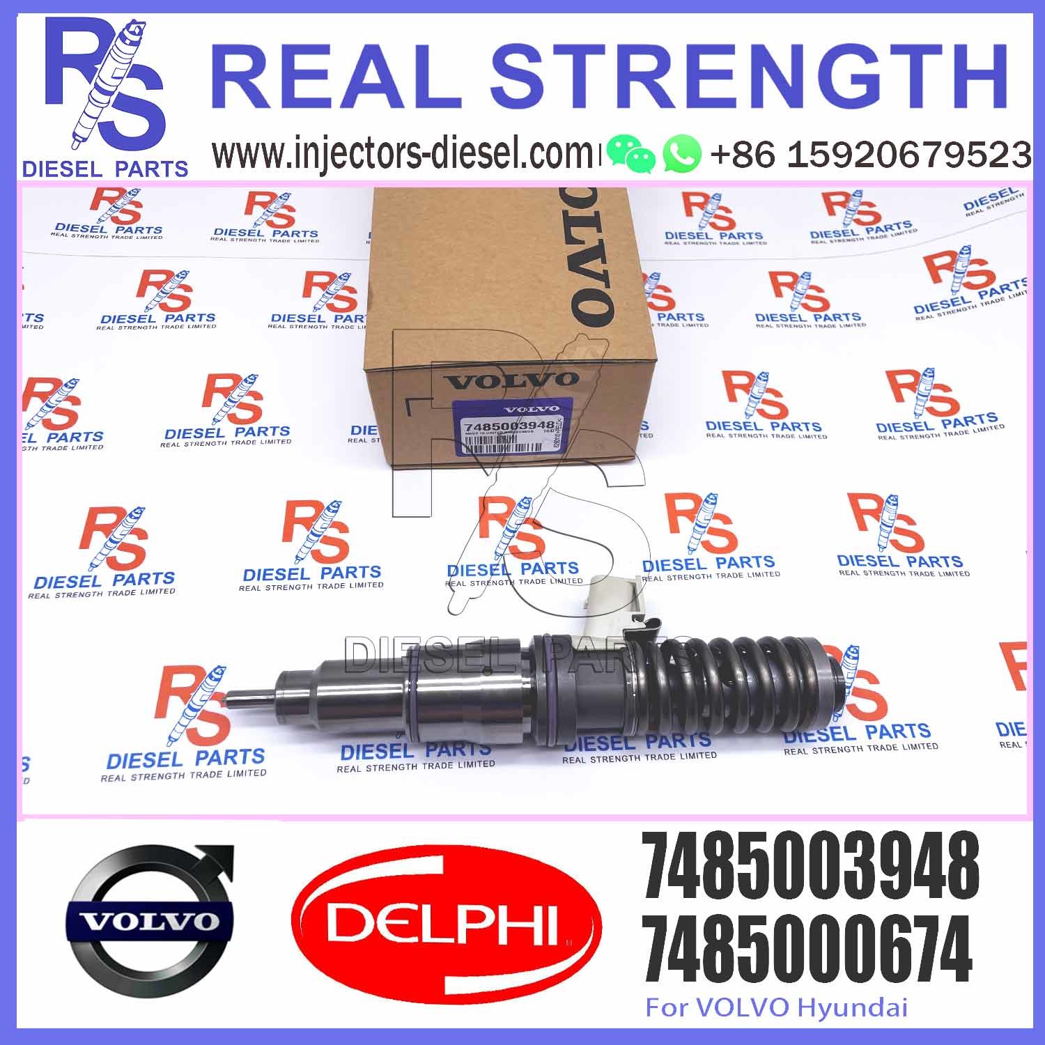 Diesel Engine Injector Assembly Common Rail Fuel Injector C56176TZ3 SN28484921 7485003948 for V-O-L-V