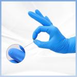 Waterproof Oil Resistant Lab Safety Gloves Blue Hygienic Disposable Gloves