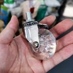 2 Inch Clear PU Furniture Casters Chrome Painted Good Looking Swivel Stem