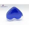 Buy cheap Heart Shape Soft PVC Bags 14.5cm Height Backside Opaque Embossed Blue PVC from wholesalers