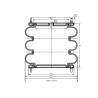 Buy cheap FT412-32 DS Industrial Air Springs Triple Convoluted Air Bag Rubber 12" Bellows 12X3 from wholesalers