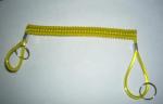 Safety yellow coiled cable tool lanyard economical elastic spiral anti-drop
