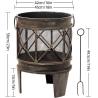 Buy cheap Cast Iron Outdoor Portable Charcoal Fire Pit Heavy Duty Metal Grate Bronze from wholesalers