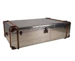 2 Drawers Vintage Aviator Aluminum Trunk Coffee Table Aviation Table