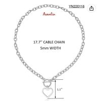 Buy cheap Romantic Silver Stainless Steel Fashion Necklaces Vintage Love Heart Pendant product