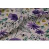 Buy cheap Digital Print PU Leather With Purple Flower Style For Light Coat , Raincoat from wholesalers