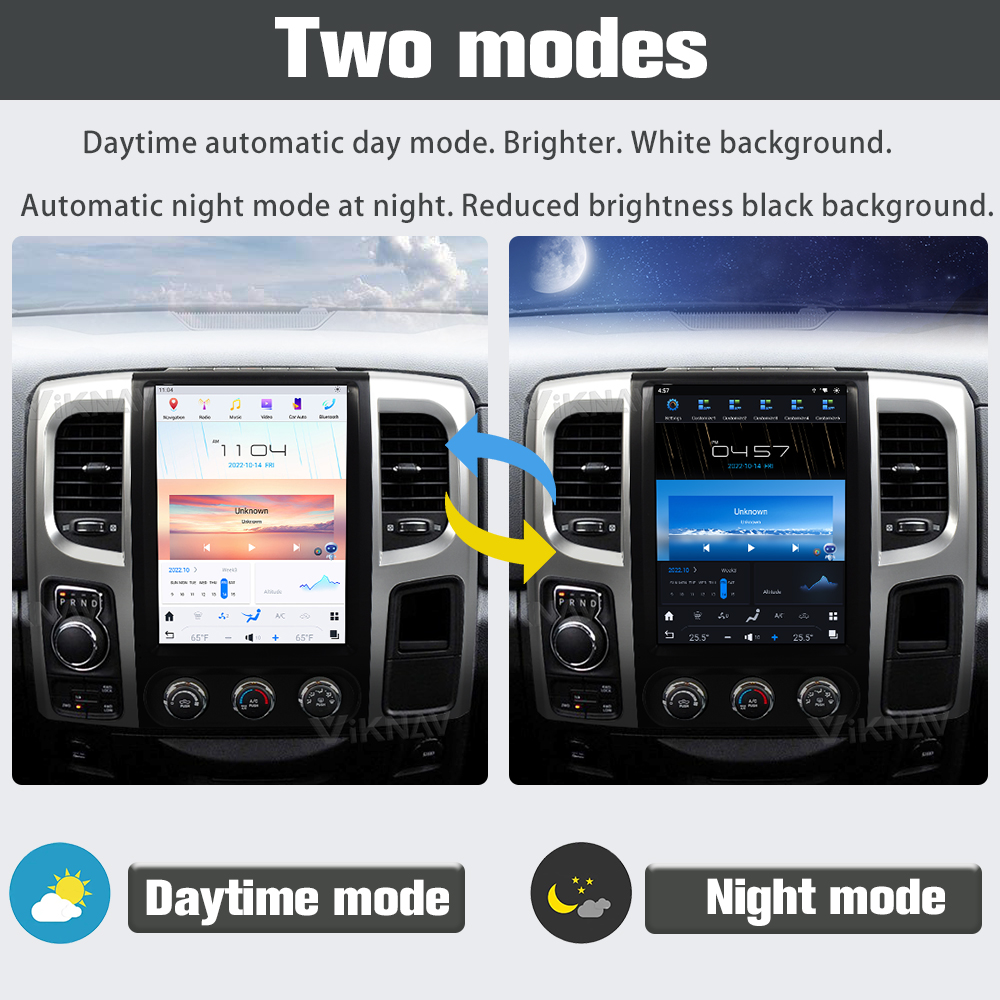 12.1 inch Android 13 Stereo For 2013-2019 Dodge Ram Radio Touch Screen GPS Navigation Multimedia Player Carplay