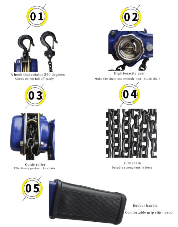 Dia 6mm G80 5 Ton 1.5m Lever Ratchet Manual Chain Hoist