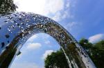 Artificial Style Outdoor Metal Sculpture , Abstract Outdoor Metal Art Sculpture