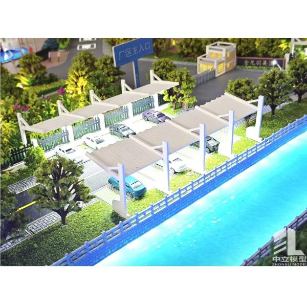 Industrial Park Models Architectural 1:150 Factory Scale Model With Infrastructure