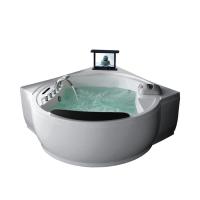 Buy cheap Air Bubble Massage Bathtubs Two Person Corner Jacuzzi Tub With TV 1810x890 product