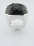 925 Silver White Black Agate Rings For Women Sterling Silver Thumb Rings Unique