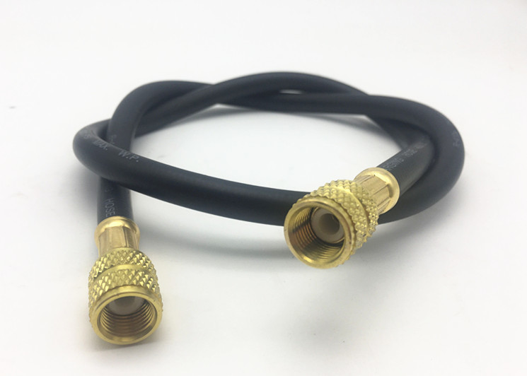 5MM Black Color Air Conditioner Refrigeration Charging Hose , Freon Charging Hose