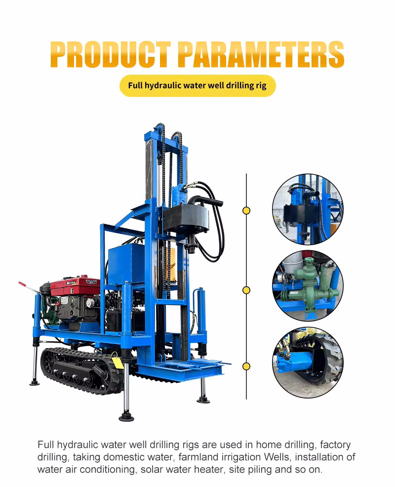 22HP Diesel Engine Well Drilling Rig Tractor Mounted Water Drilling Machine
