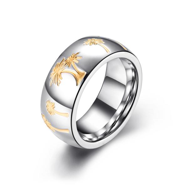 Buy cheap Minimalist Stainless Steel Ring Jewelry Fashion Classic Round Engagement Ring from wholesalers