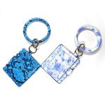 Round Wrist Strap Bangle Bracelet Key Ring Gold Plating For Girls