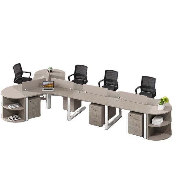 Office Furniture CBD Company Staff Desk with 2/3/6 Workstations and Partition