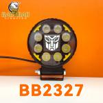 Universal Metal White Yellow Dual Color Motorcycle LED Headlight Car Work Light