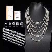 Buy cheap Hip Hop Moissanite Tennis Chain 925 Sterling Silver Moissanite Tennis Necklace product