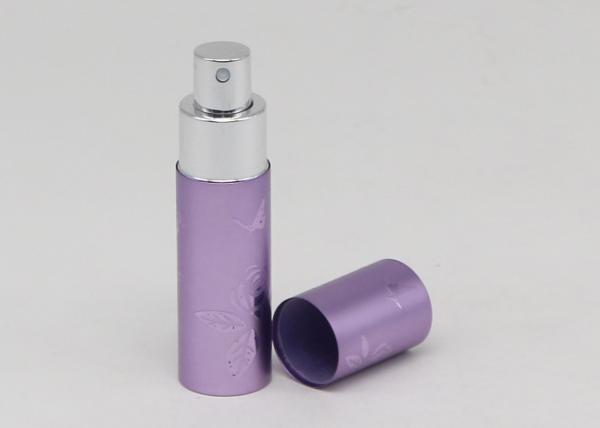 Buy cheap Purple Metal 15ml Mini Perfume Atomiser With Embossed Logo Oxidation Aluminum Case from wholesalers
