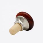 Reusable Red Wooden Wine Corks UV Printing Rubber Wine Stoppers