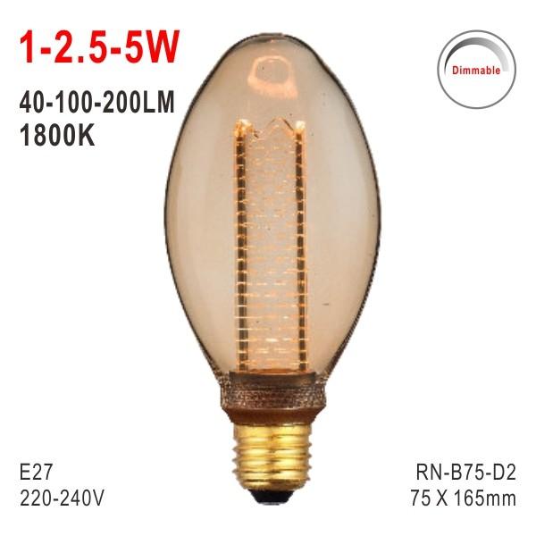 Buy cheap B75 Bulb, Deco Light, E27 LED Bulb, Fashionable Glass Bulb, Candle Light from wholesalers