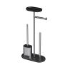 Buy cheap Stainless Steel Compact Bathroom Paper Holder TPR Toilet Brush Holder SET Durable Toilet Brush Tissue Holder from wholesalers