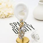 Crosss Design Fashion Jewelry Earrings Diamond Gold Chandelier Earrings
