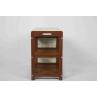 Buy cheap Walnut Classical Modern Wood Furniture Shoe Storage Bench Seat With 2 Fabric Drawers from wholesalers