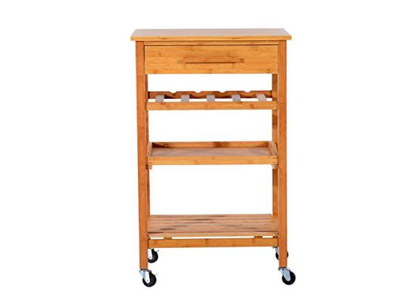 Buy cheap Wooden Kitchen Food Tray Trolley Cart with Wheels Prices Bamboo Home Furniture from wholesalers
