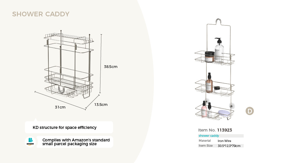 Showerhead Rack Shower Caddy Hanging Bathroom Organizer Shower Shelf for Inside Shower No Drilling Racks Over