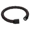Buy cheap Hot stainless steel magnet buckle leather rope bracelet men custom leather bracelet from wholesalers