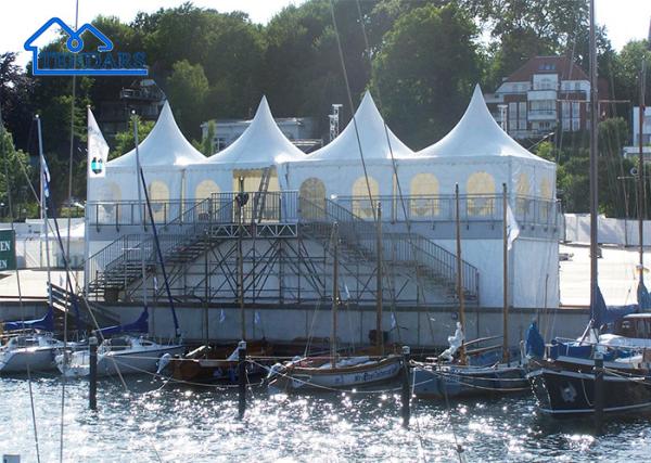 Buy cheap Custom Printed Transparent Pagoda Tent For Business Ceremony Hall Projection Tent from wholesalers