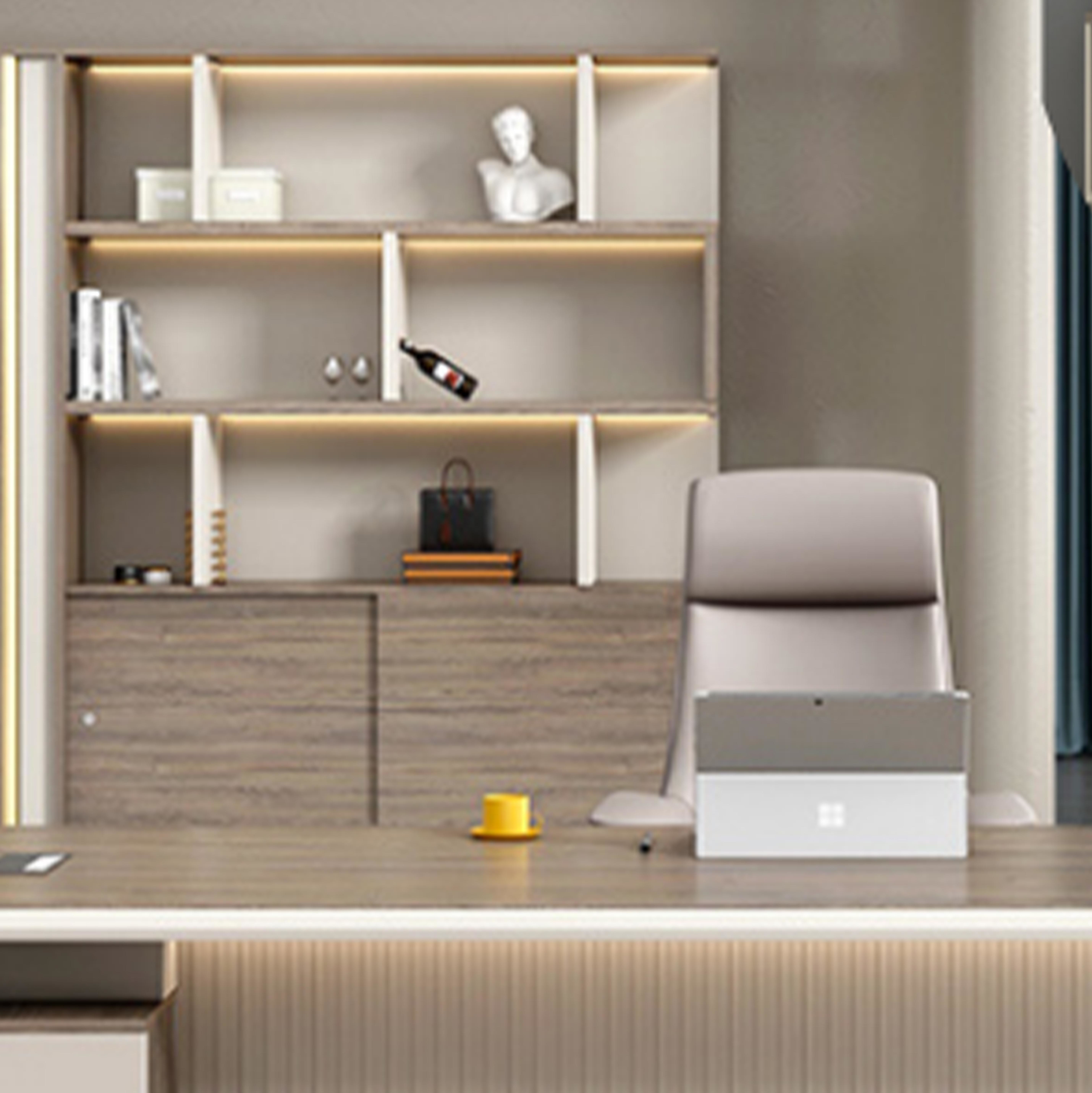 Home Office Furniture Luxury Office Desk Modern I Shape Office Desk Boss Executive Desk