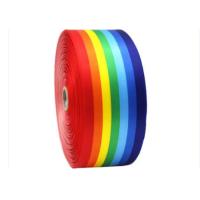 Buy cheap Polyester Rainbow Colored Ribbon , Double Face Wide Rainbow Ribbon product