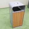 Buy cheap 316 Stainless Steel Outdoor Wooden Trash Can from wholesalers